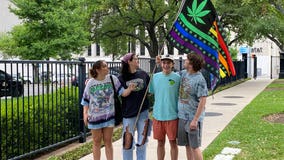 Austinites celebrate 4/20 by gathering outside Governor's Mansion