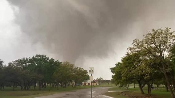 Videos show tornadoes touching down in Central Texas
