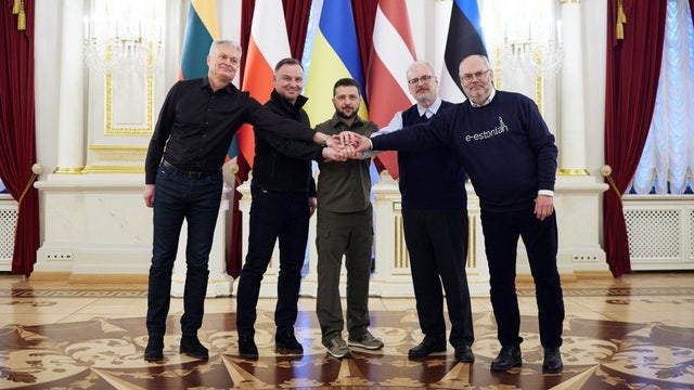 'The fight for Europe’s future': Presidents from countries on Russia's doorstep visit Ukraine