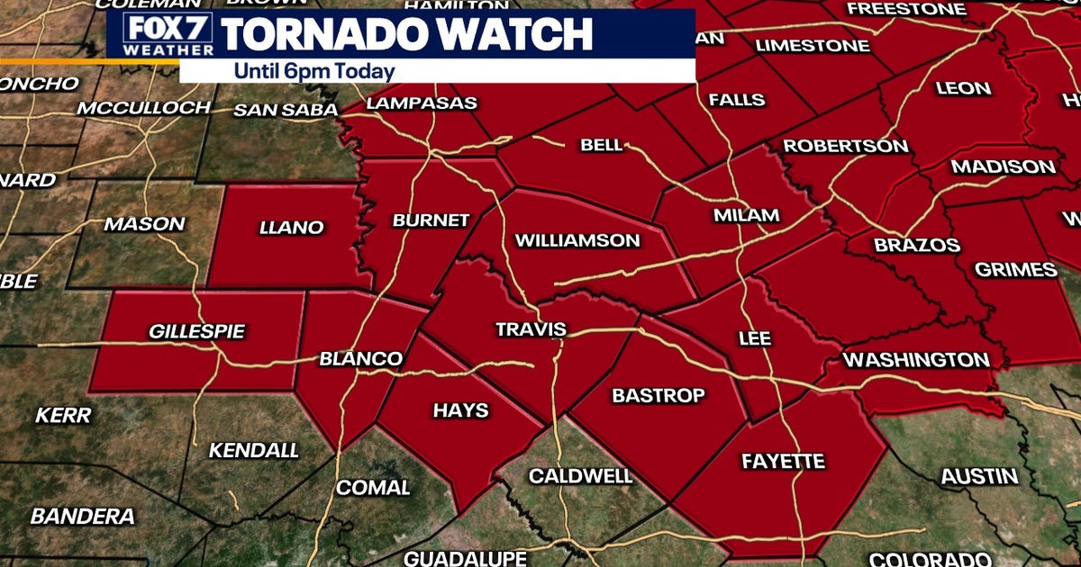 Much of Central Texas under tornado watch until 6 pm | FOX 7 Austin