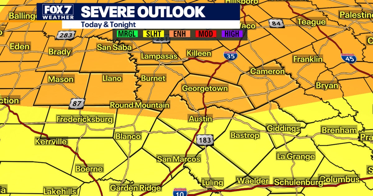 Enhanced risk of severe weather in parts of Central Texas | FOX 7 Austin