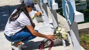 Meghan Markle visits Uvalde to lay white roses at memorial for Texas school shooting