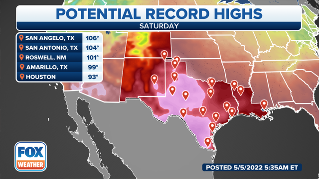 Record highs will shatter as dangerous heat wave sizzles Texas, South this weekend