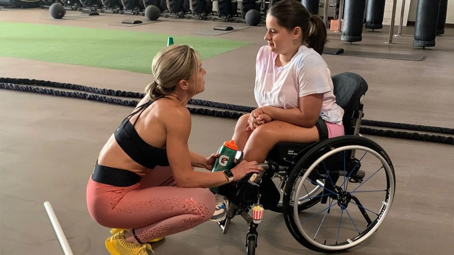 Juliet Porras (left) and her daughter Elena have been taking weight lifting classes together for the last five years. (Life Time)