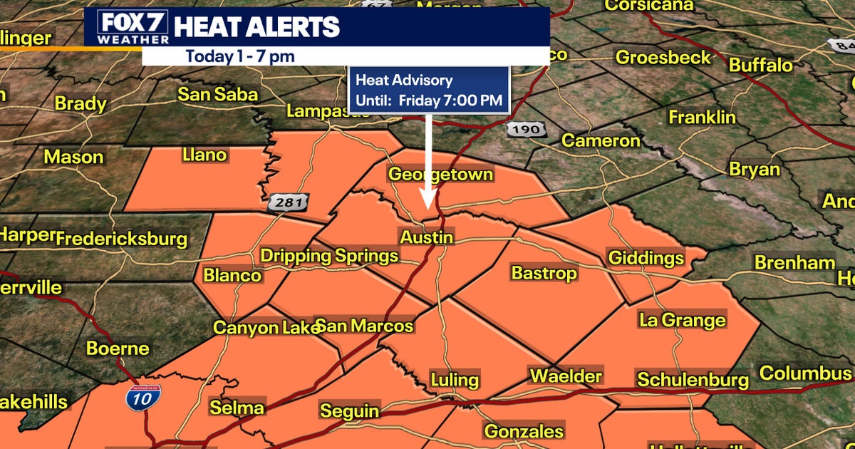Central Texas under Heat Advisory as temperatures continue to challenge ...