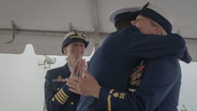 Coast Guard holds change of command for husband, wife