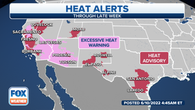 Southwest scorcher: Over 40 million people under heat alerts Friday