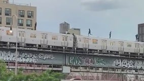 Video: Subway surfers ride on top of J train into Brooklyn