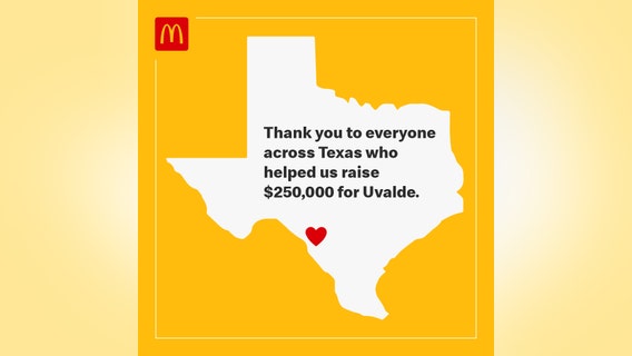 Texas McDonald's restaurants raise over $250K for Uvalde community