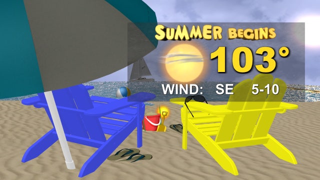 Summer officially begins with more sun and triple digit temperatures