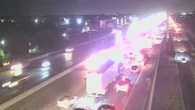 Deadly crash involving semi truck and car on I-35 northbound