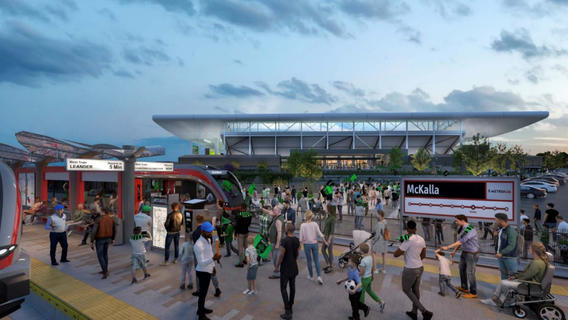 Project Connect hosts groundbreaking for new MetroRail station at Q2 Stadium