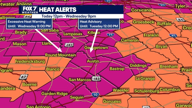 Excessive Heat Warning for most of Central Texas