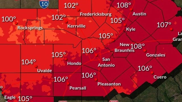 Excessive Heat Warning issued for Central Texas for Sunday