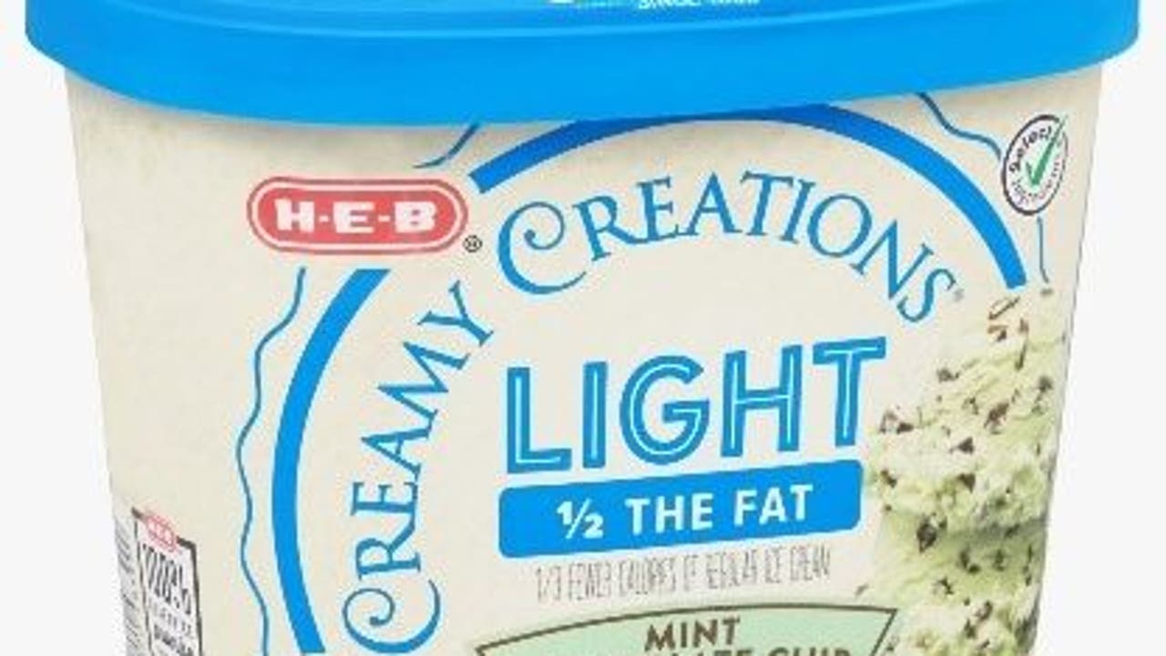 H-E-B Recalls Creamy Creations Light Mint Chocolate Chip Ice Cream ...