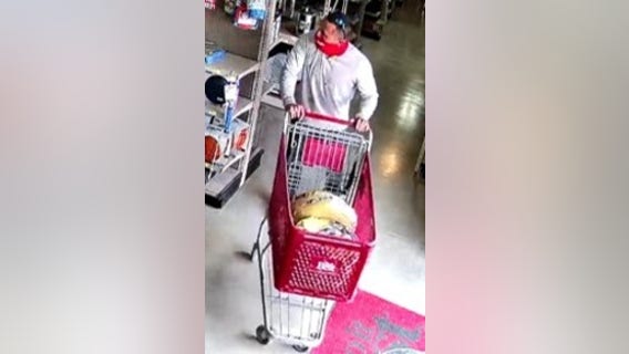 HCSO searching for man suspected of stealing tools, equipment from multiple hardware stores