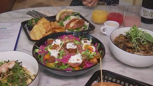 Working out and eating in 2nd Street District in downtown Austin