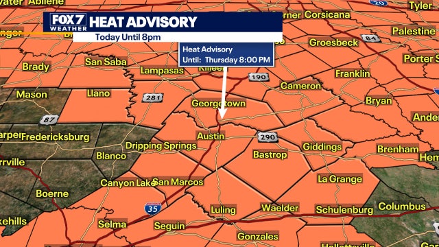 Dangerous heat, humidity prompts Heat Advisory for most of Central Texas