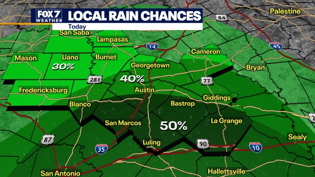 Rain possible as temperatures remain below triple digits