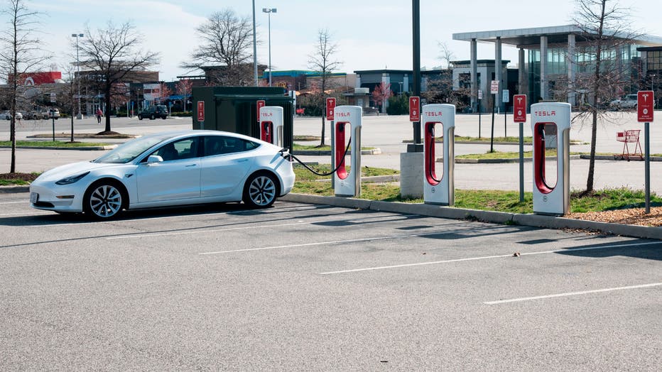 Electric car charging stations, Springfield Mall, Springfield, Virginia