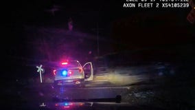 Video shows train hit Colorado officer’s car with suspect inside