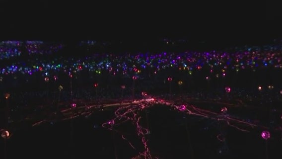 Art installation Field of Light at Lady Bird Johnson Wildflower Center