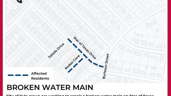 City of Kyle crews repair broken water main