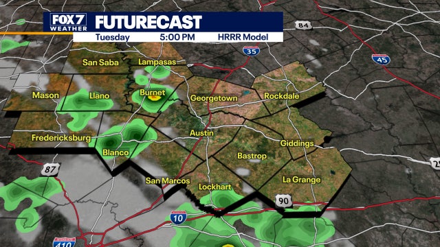 Slightly warmer temperatures, isolated showers possible late in the day