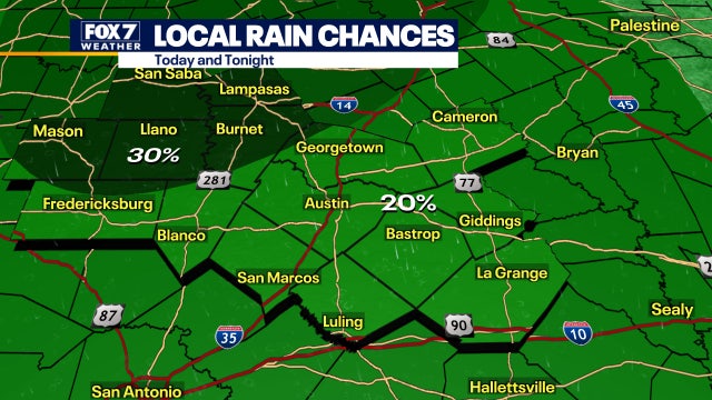 Isolated storms possible as heat set to return