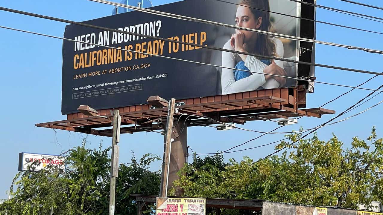 California Gov. Newsom’s campaign puts up pro-abortion billboard in Austin