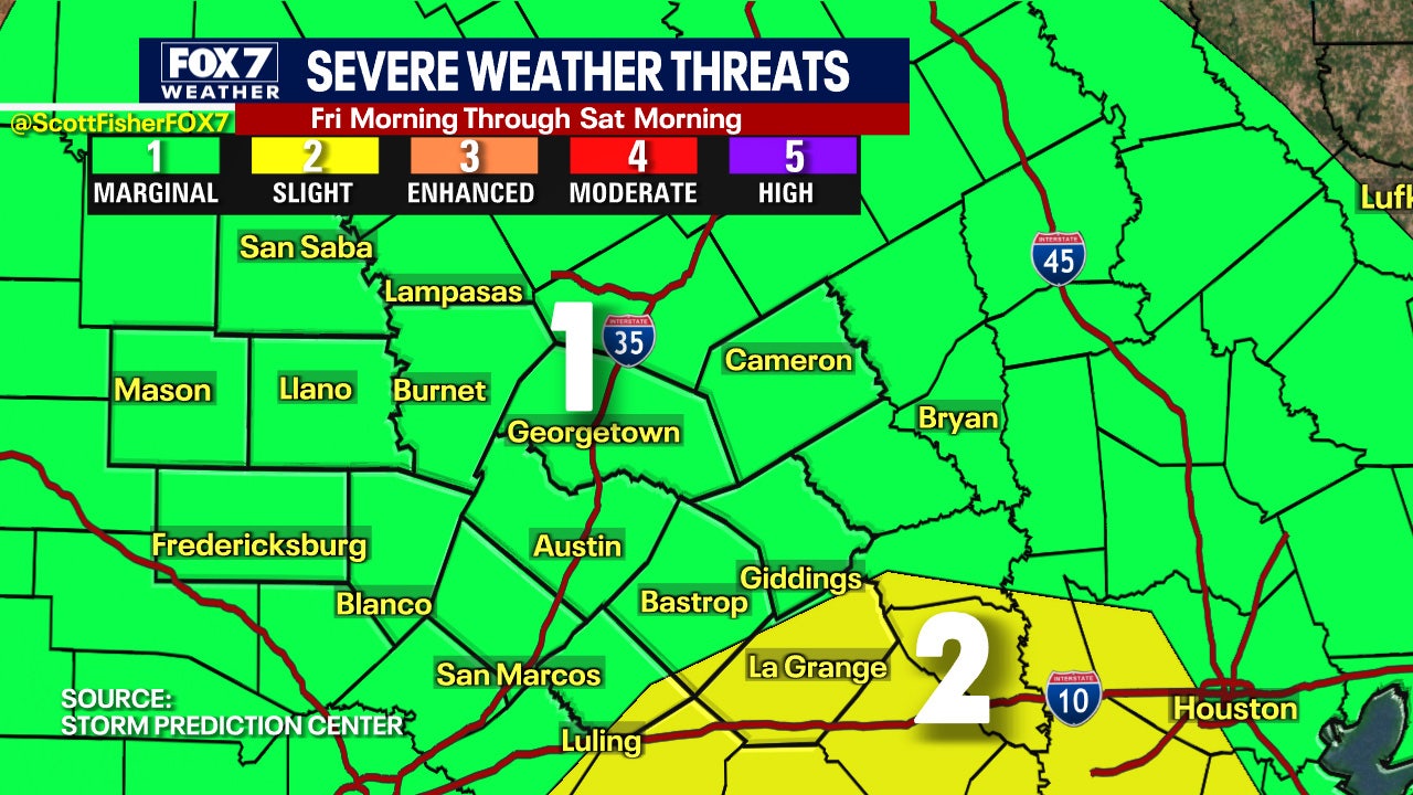 Severe Weather Possible As Warnings Issued For Parts Of Central Texas ...