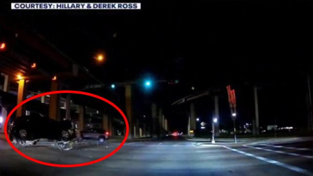 Dash cam video captures crash after driver runs red light