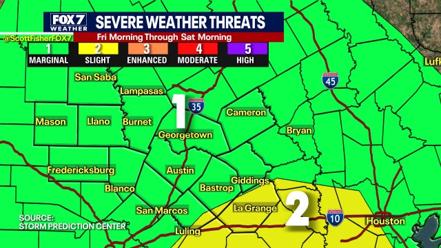 Severe weather possible as warnings issued for parts of Central Texas
