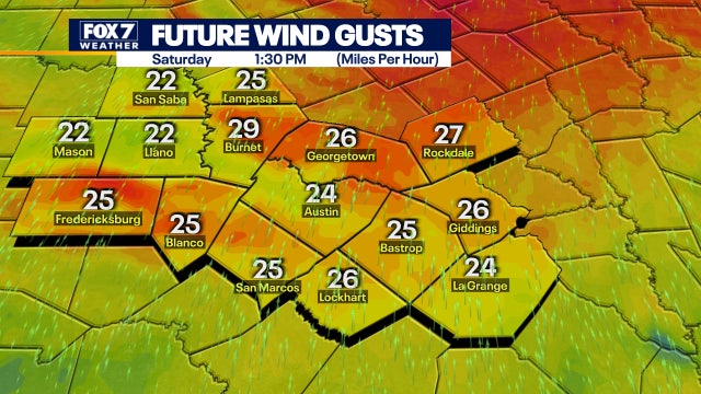 Gusty winds and temperatures in the 90s with cold fronts arriving next week
