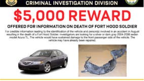 $5K reward offered for information on Fort Hood soldier's death