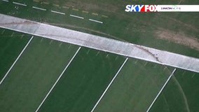 Golf cart driver does donuts in Cleveland Browns stadium, damaging field