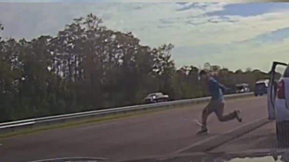 'Courteous' Florida man going 110 mph on I-95 yells 'I'm sorry' to deputy as he runs away: sheriff