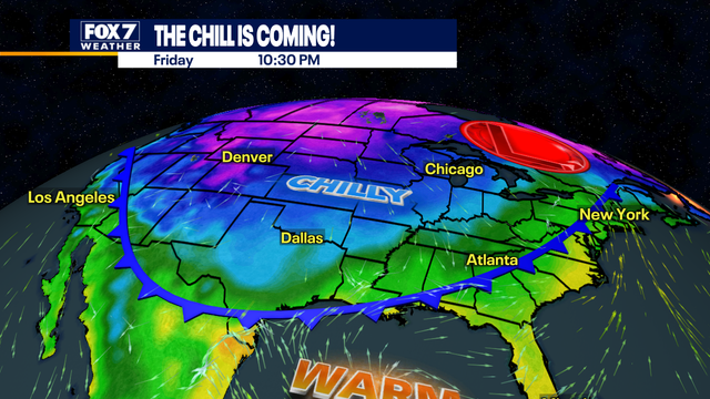 Spring-like weather ends today, cold front on its way