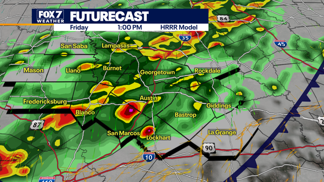 Strong cold front bringing isolated severe storms, chilly temperatures