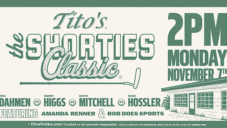 Tito's Shorties Classic will be held Monday, Nov. 7.