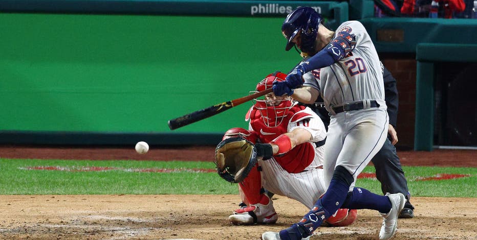 Astros tie up World Series at 2-2 with 5-0 win over Phillies, as