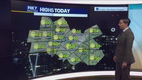 Upper 50s for highs today, but temps in the 70s soon