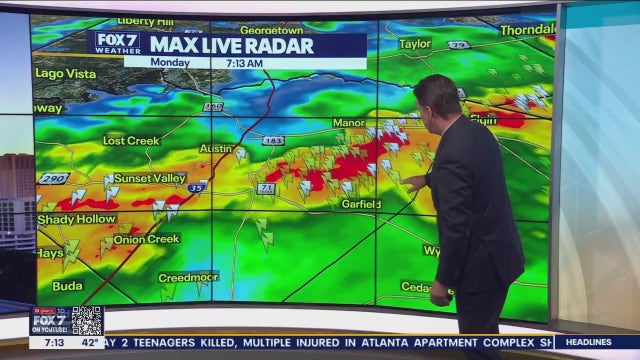 Heavy rain hits Austin area, cold front later this week