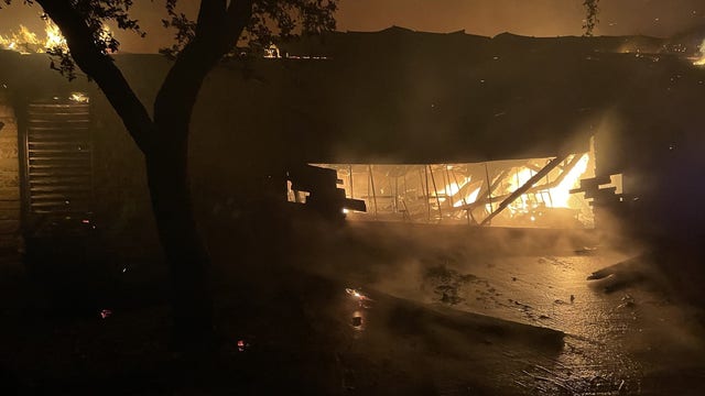 Firefighter injured, building partially collapsed in Avery Ranch Golf Course fire