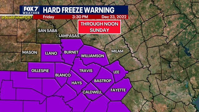 Arctic cold front arrives bringing hard freeze, dangerous wind chills