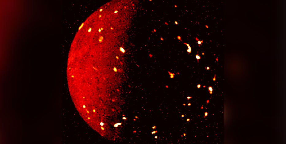 Striking NASA image reveals Ios volcano-laced surface image