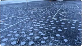 Polka dot surprise: 'Rare' pattern of air pockets pop up in Utah school lot