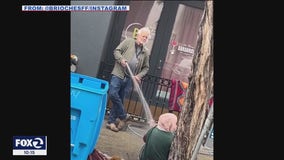SFPD arrest art gallery owner, seen on video hosing down homeless woman, on battery charges