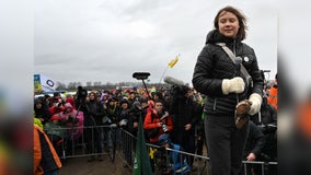 Greta Thunberg removed by German police from site of mass-climate change protest at coal mine