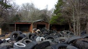2 men arrested for illegally dumping 1,900 pounds of tires onto private property in Bastrop County